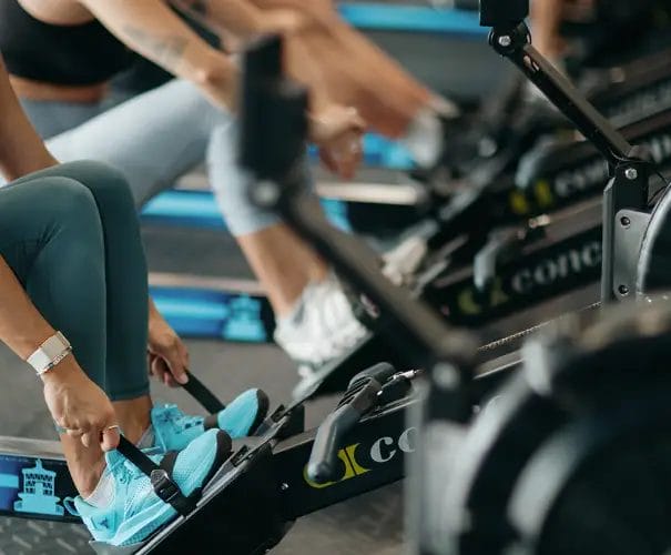 Working out on rowers